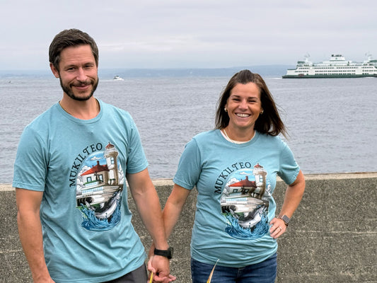Mukilteo Lighthouse Salmon T-Shirt